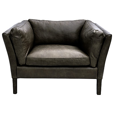 Halo Groucho Aniline Leather Armchair Old Saddle Black Halo Groucho Aniline Leather Armchair Old Saddle Black